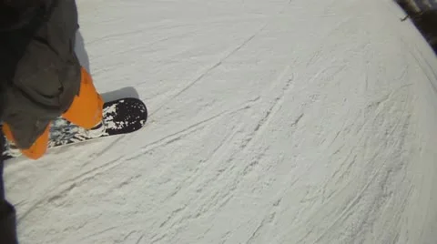 Snowboading High POV Stockbeeldmateriaal 10729659