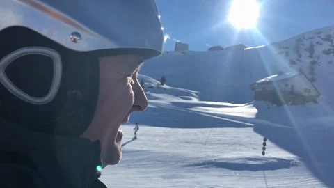 Snowboard in Alps Stock Footage 103799624
