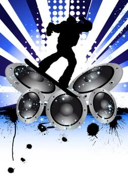 Snowboard background Stock Illustration