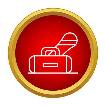 Snowboard bag with board inside icon Stock Illustration