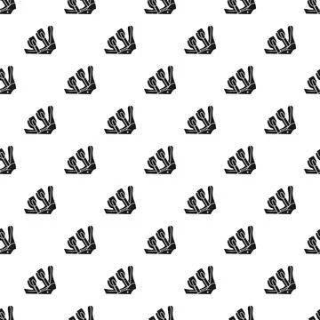 Snowboard bindings seamless pattern on white background 스톡 일러스트