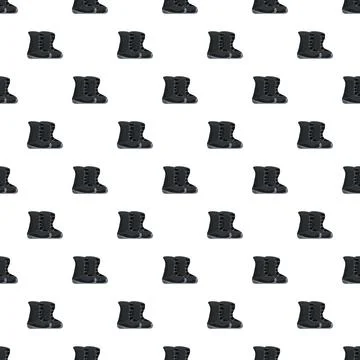 Snowboard boots repeating pattern for winter sport activities Stock Illustration