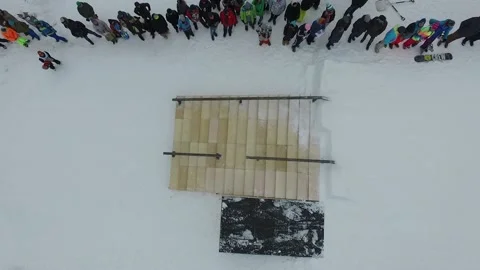 Snowboard competition Stock Footage 167507899
