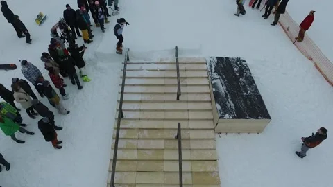 Snowboard competition Stock Footage 167507912