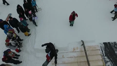 Snowboard competition Stock Footage 167507926
