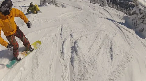 Snowboard crash Stock Footage 36020974