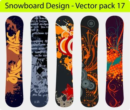 Snowboard design Stock Illustration