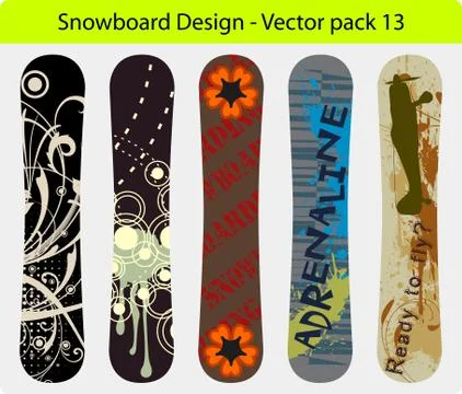Snowboard design Stock Illustration