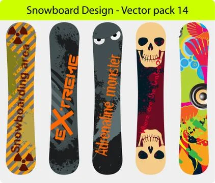 Snowboard design Stock Illustration
