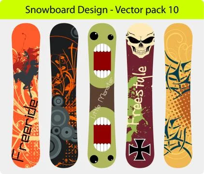 Snowboard design Stock Illustration
