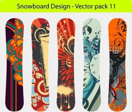 Snowboard design Stock Illustration