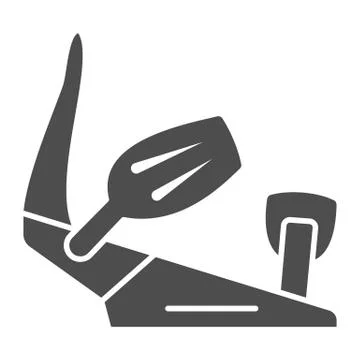 Snowboard fixing solid icon, World snowboard day concept, Snowboarding gear sign Stock Illustration