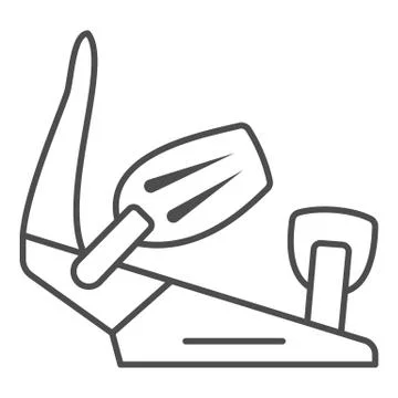 Snowboard fixing thin line icon, World snowboard day concept, Snowboarding gear Stock Illustration