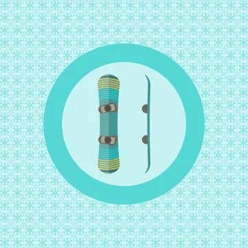 Snowboard flat icon Stock Illustration