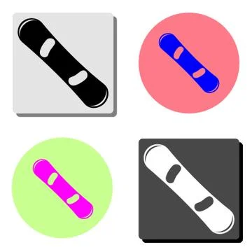 Snowboard. flat vector icon Stock Illustration