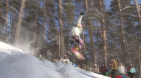 Snowboard Stock Footage 1236119