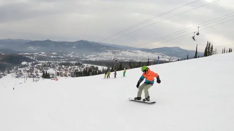Snowboard Stock Footage