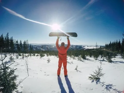 Snowboard freedom Stock Photos