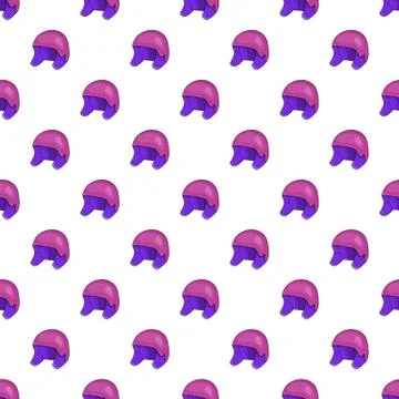 Snowboard helmets pattern, cartoon style Illustrazione stock