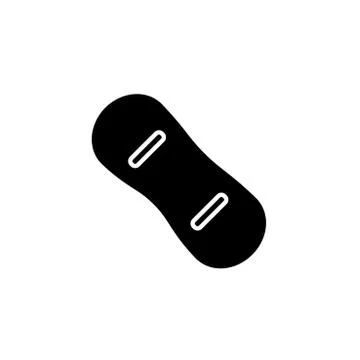 Snowboard icon vector black design Stock Illustration