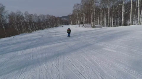 Snowboard Jump 360 Stock Footage 99139953
