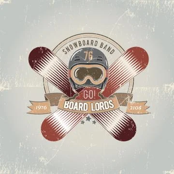 Snowboard logo イラスト素材
