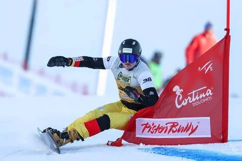 Snowboard - Men s Parallel Giant Slalom ANGENEND Yannik (GER) during Men s... Fotos Stock