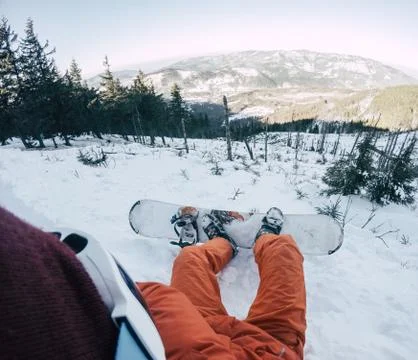 Snowboard POV Stock Photos