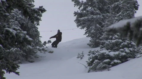 Snowboard Powder Video stock 379463