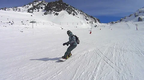 Snowboard rider Stock Footage 35885901