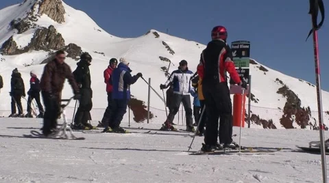 Snowboard Scooters Stock Footage 1038155