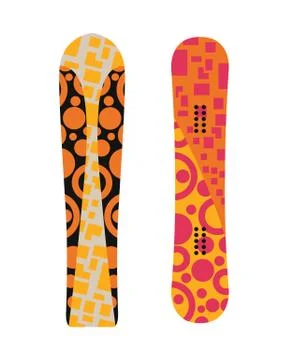 Snowboard sport boards elements イラスト素材