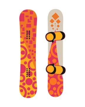 Snowboard sport boards elements 스톡 일러스트