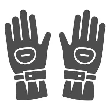 Snowboard sport glove solid icon, World snowboard day concept, snowboarding Stock Illustration