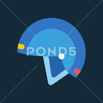 Snowboard sport helmet element snowboarding item vector illustration isolated Stock Illustration