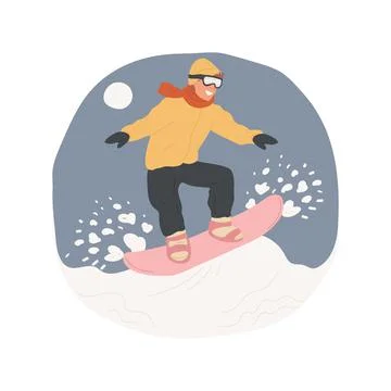 Snowboard tricks isolated cartoon vector illustration. Stock Illustration