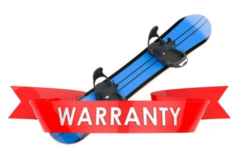 Snowboard warranty concept. 3D rendering Stock Illustration