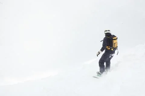 Snowboarder in action Stock Photos