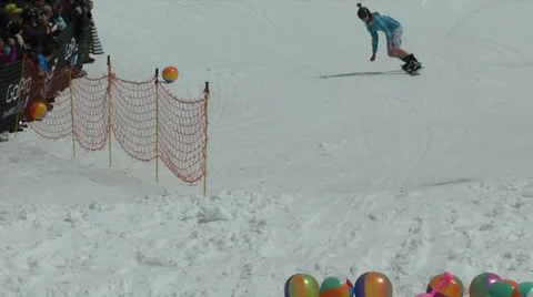 Snowboarder Faceplant Vídeo Stock 38607882