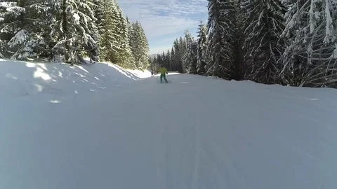 Snowboarder Fall Stock Footage 73272406