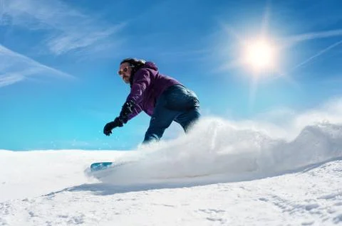 Snowboarder freerider Stock Photos