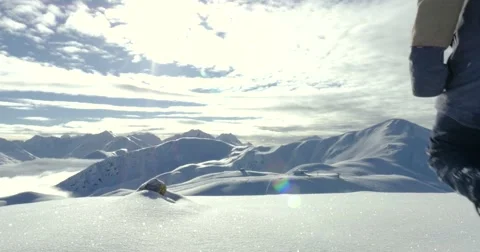 Snowboarder Getting Ready 4k Stock Footage 45661703