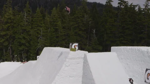 Snowboarder going Big Stock-Footage 33650273