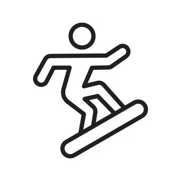 Snowboarder icon vector image.  Stock Illustration