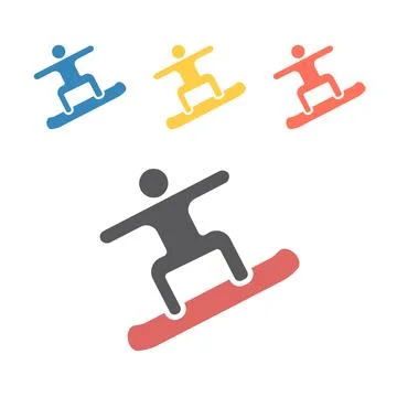 Snowboarder icon. Vector signs for web graphics イラスト素材