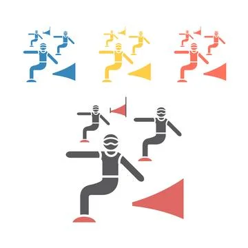 Snowboarder icon. Vector signs for web graphics Stock Illustration