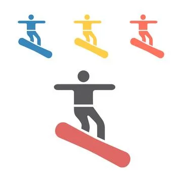 Snowboarder icon. Vector signs for web graphics イラスト素材