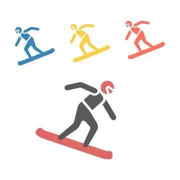 Snowboarder icon. Vector signs for web graphics イラスト素材