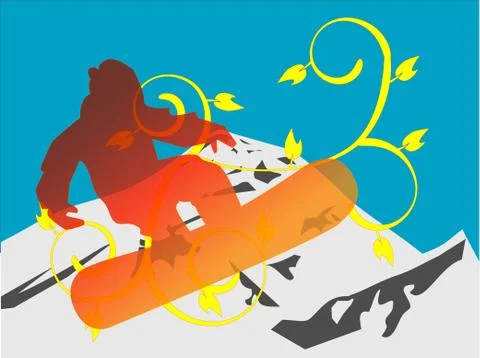 Snowboarder Stock Illustration