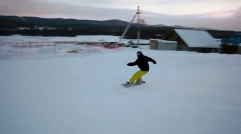 Snowboarder jumping 540 Stock Footage 20450733